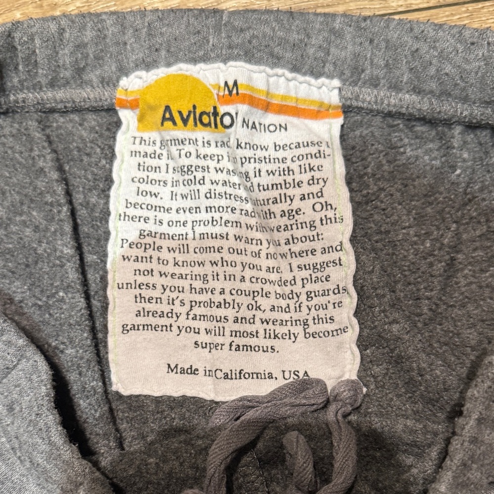 NWOT Aviator Nation 5 Stripe Heather Gray Joggers - Picture 2 of 5